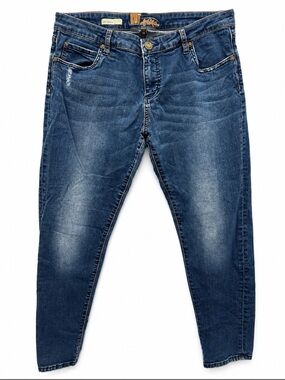 Kut From the Kloth Katy Boyfriend denim blue jeans, size 12.